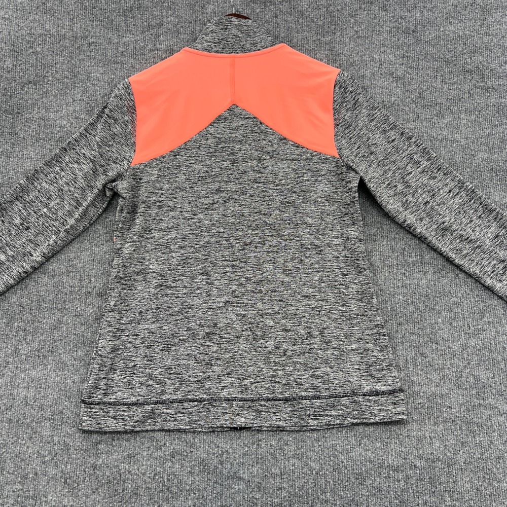 Xersion Full Zip Track Jacket Womens Medium Gray Space Dye Neon Pink Gym Running - Picture 11 of 11